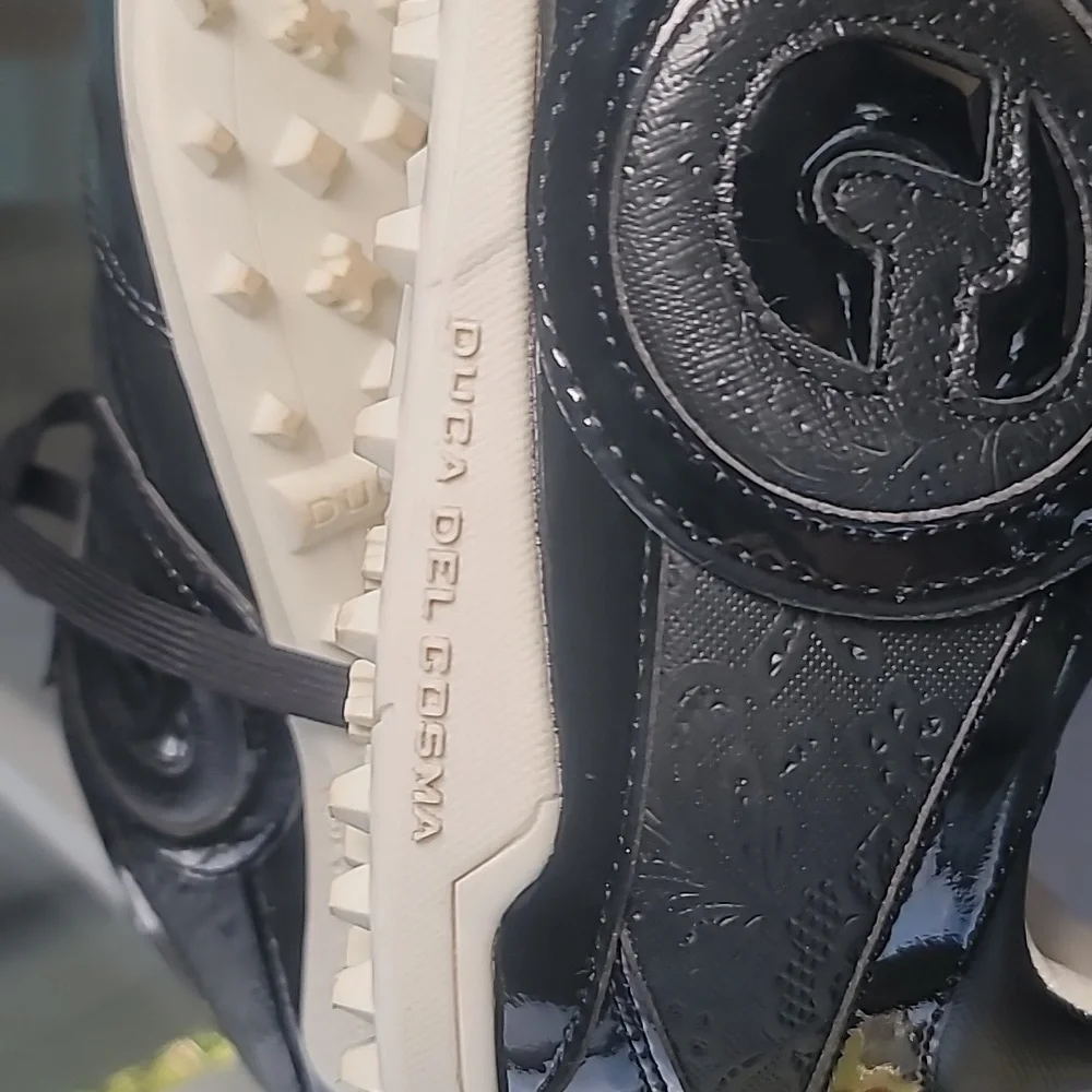 Duca Del Cosma Women's Golf Shoes Size 9 Black Patent Italian Leather - Picture 13 of 13